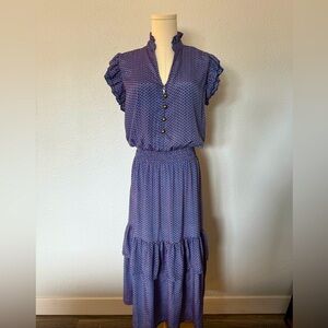 Perry Walker Collective Silk Blend Floral Midi Dress size Medium